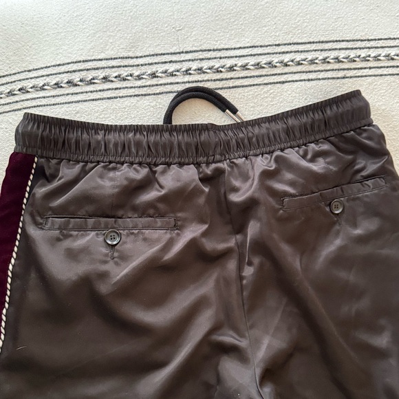 Diesel Men’s Pants size Medium Black with Burgundy Stripe and Logo - Picture 9 of 13